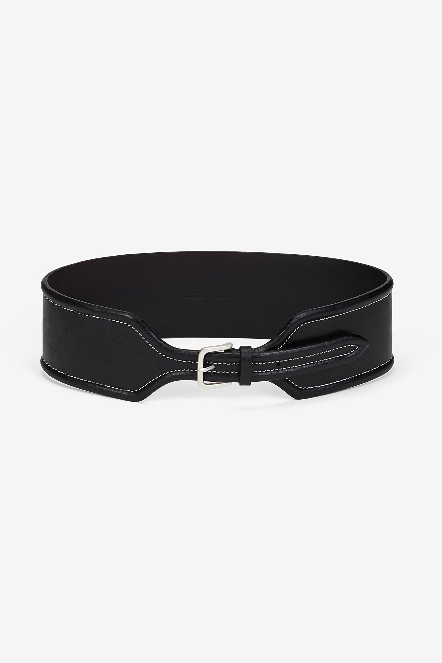 Wide Stitched Belt :: Black