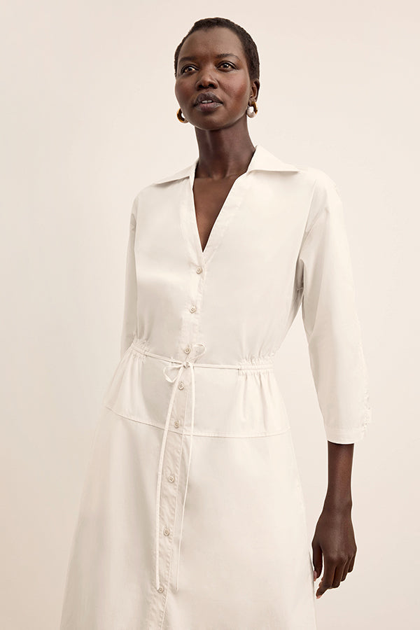 Boden Al Fresco Dress - Cotton Poplin :: Eggshell