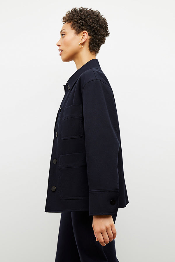 Steffi Jacket - Eco Better Than Denim with Sherpa :: Ink