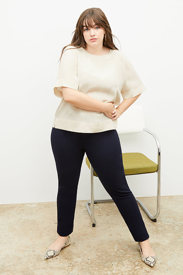 Annika Tee - Washable Silk :: Ivory