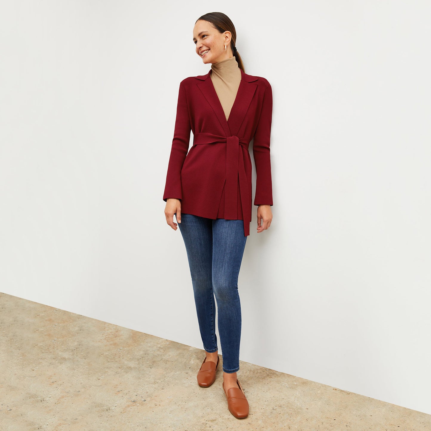 Axam Layering Turtleneck - Ribbed Pima Cotton :: Camel