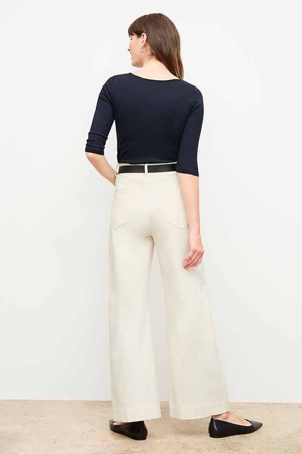 Soyoung T-Shirt - Ribbed Pima Cotton :: Galaxy Blue