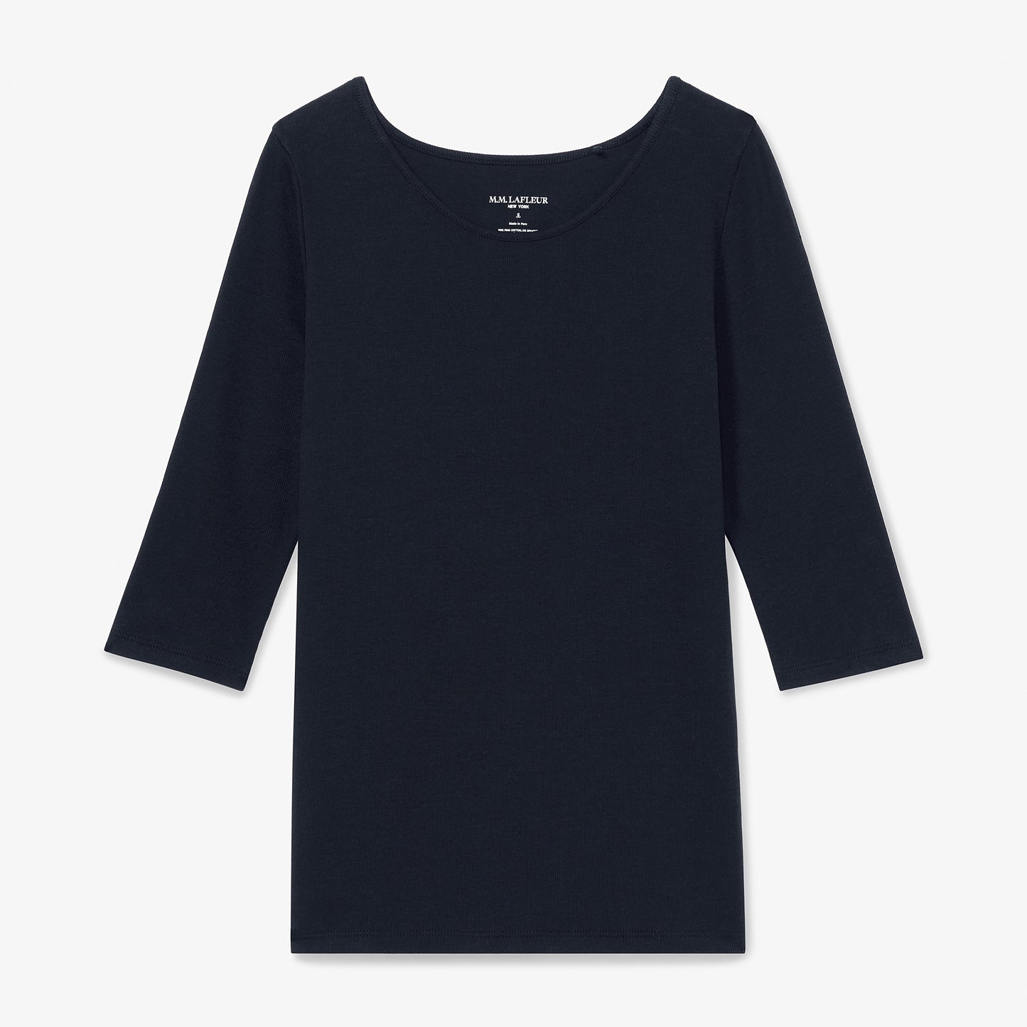 Soyoung T-Shirt - Ribbed Pima Cotton :: Galaxy Blue