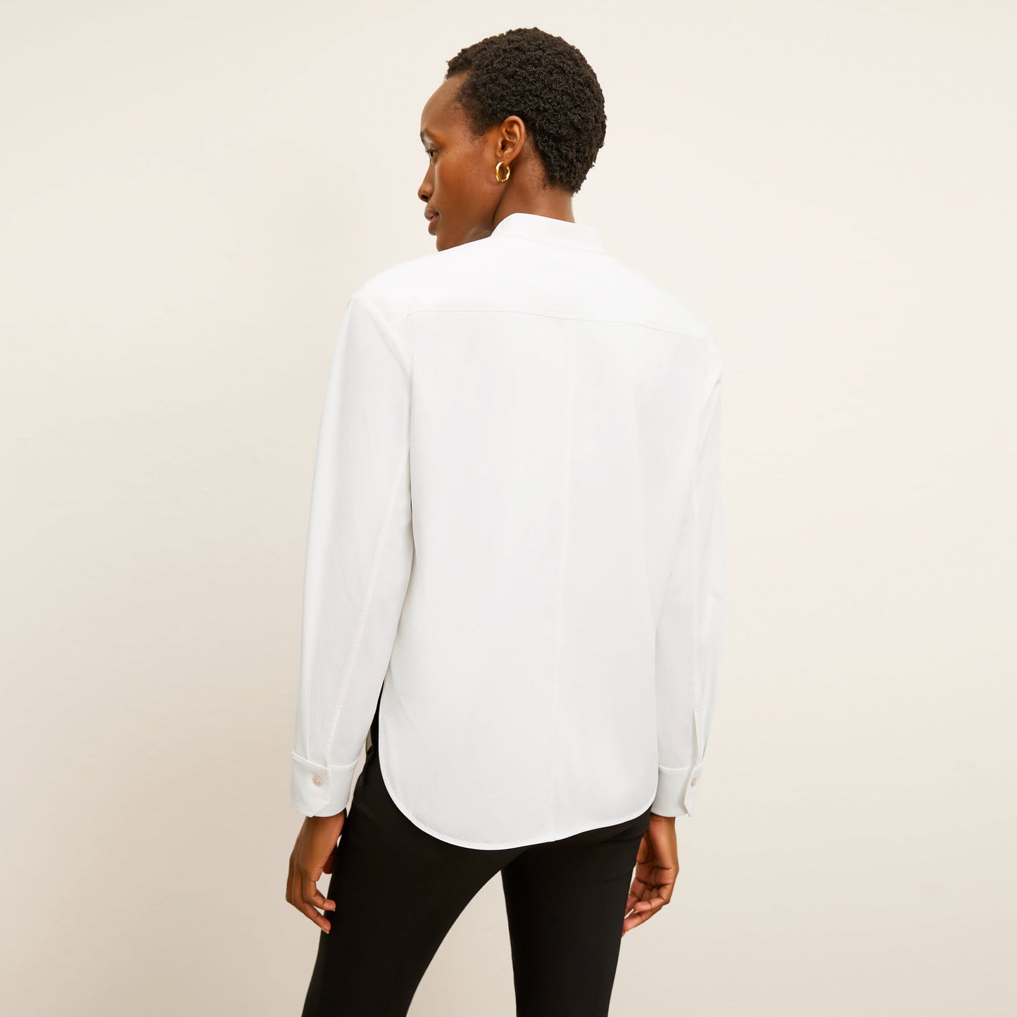 Tonya Top - Knit Poplin :: White