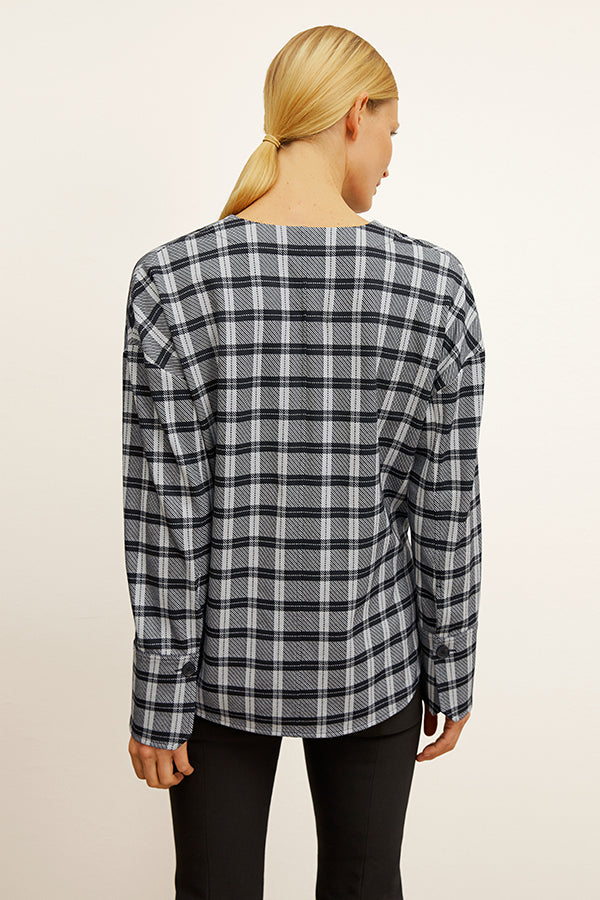 Tully Top - Knit Suiting :: Checkmate