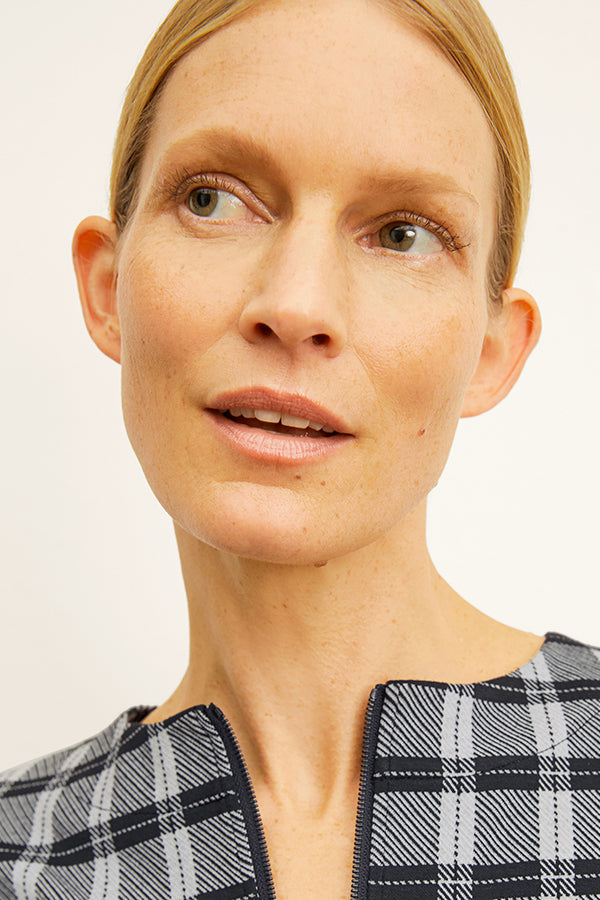 Tully Top - Knit Suiting :: Checkmate