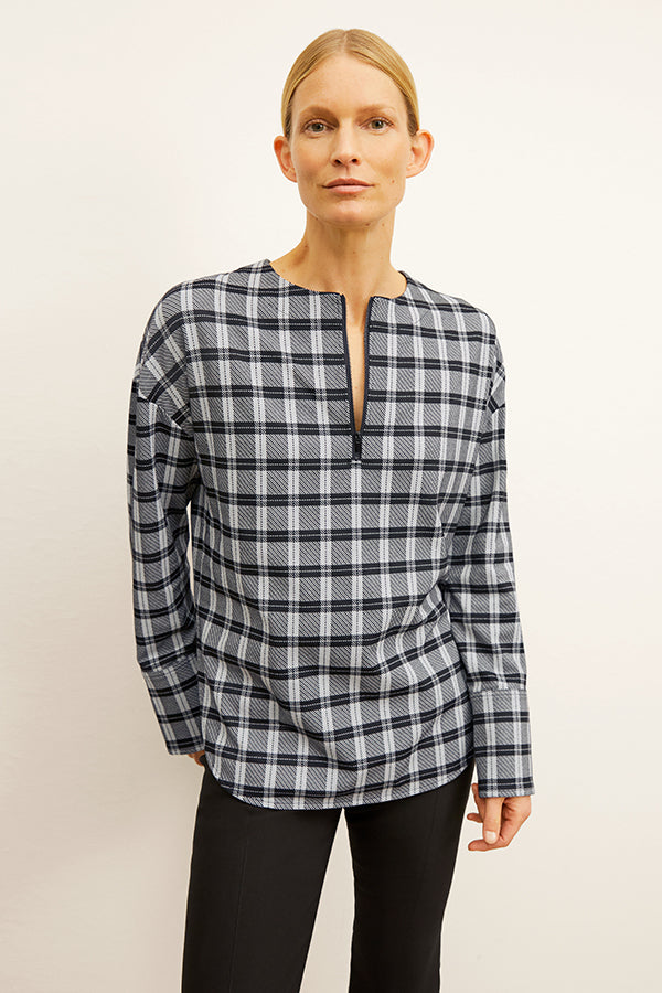 Tully Top - Knit Suiting :: Checkmate