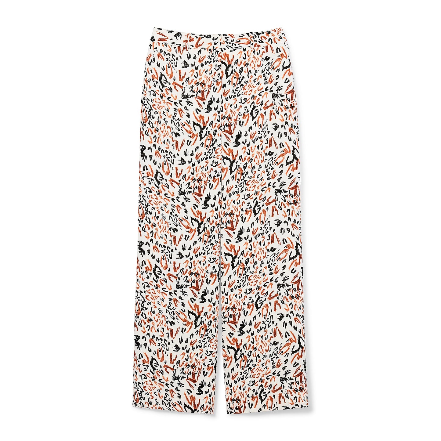 Tinsley Wide-Leg Trouser - Pebble Crepe :: Leopard Sketch