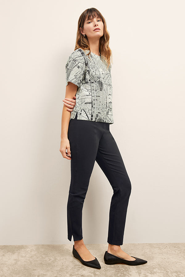 Annika Tee - Washable Silk :: Borough Print