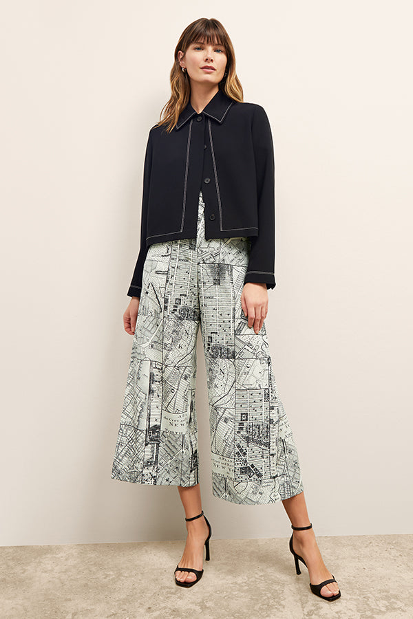 Zhou Culotte - Washable Silk :: Borough Print