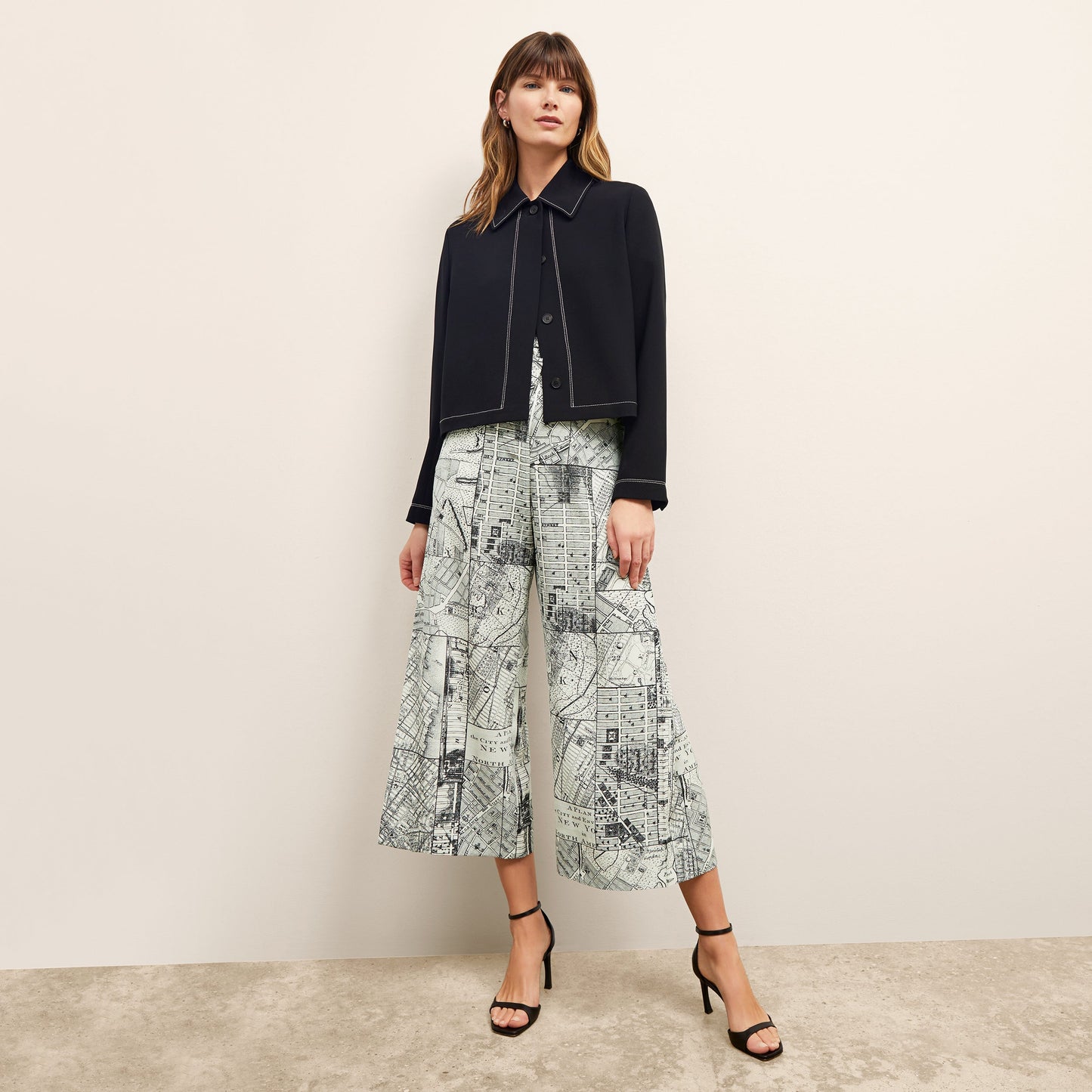 Zhou Culotte - Washable Silk :: Borough Print
