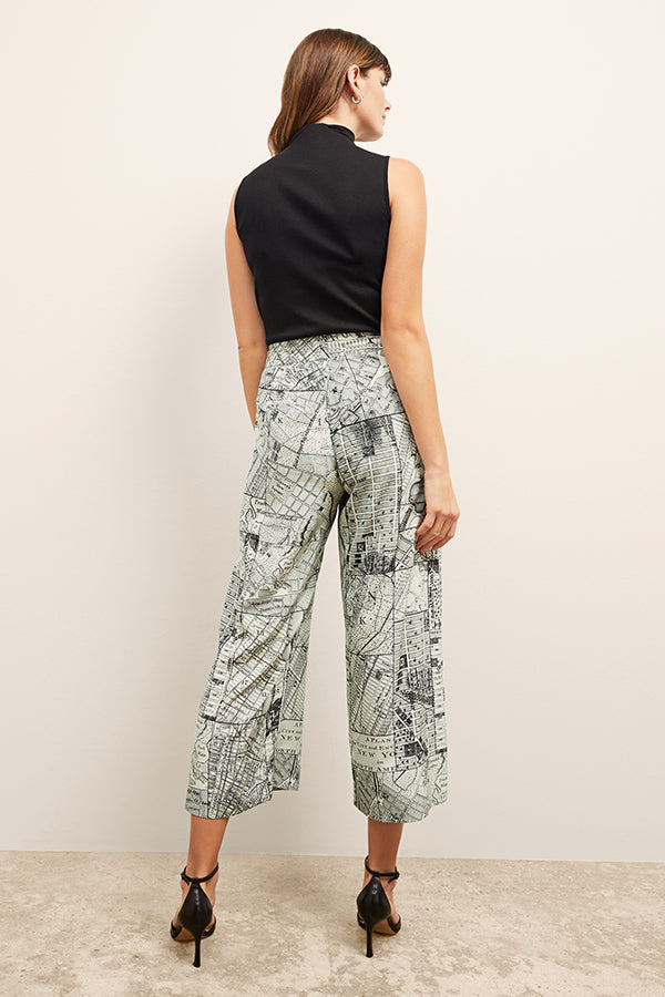 Zhou Culotte - Washable Silk :: Borough Print