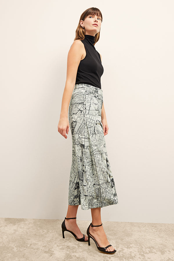 Zhou Culotte - Washable Silk :: Borough Print