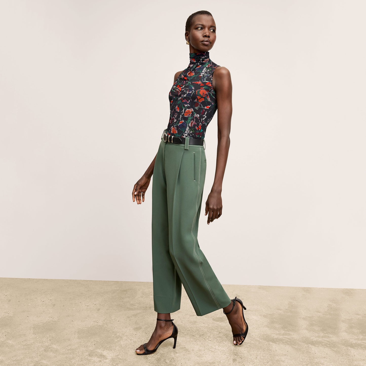 Arlo Breeze Pant - Everyday Crepe :: Dusty Pine