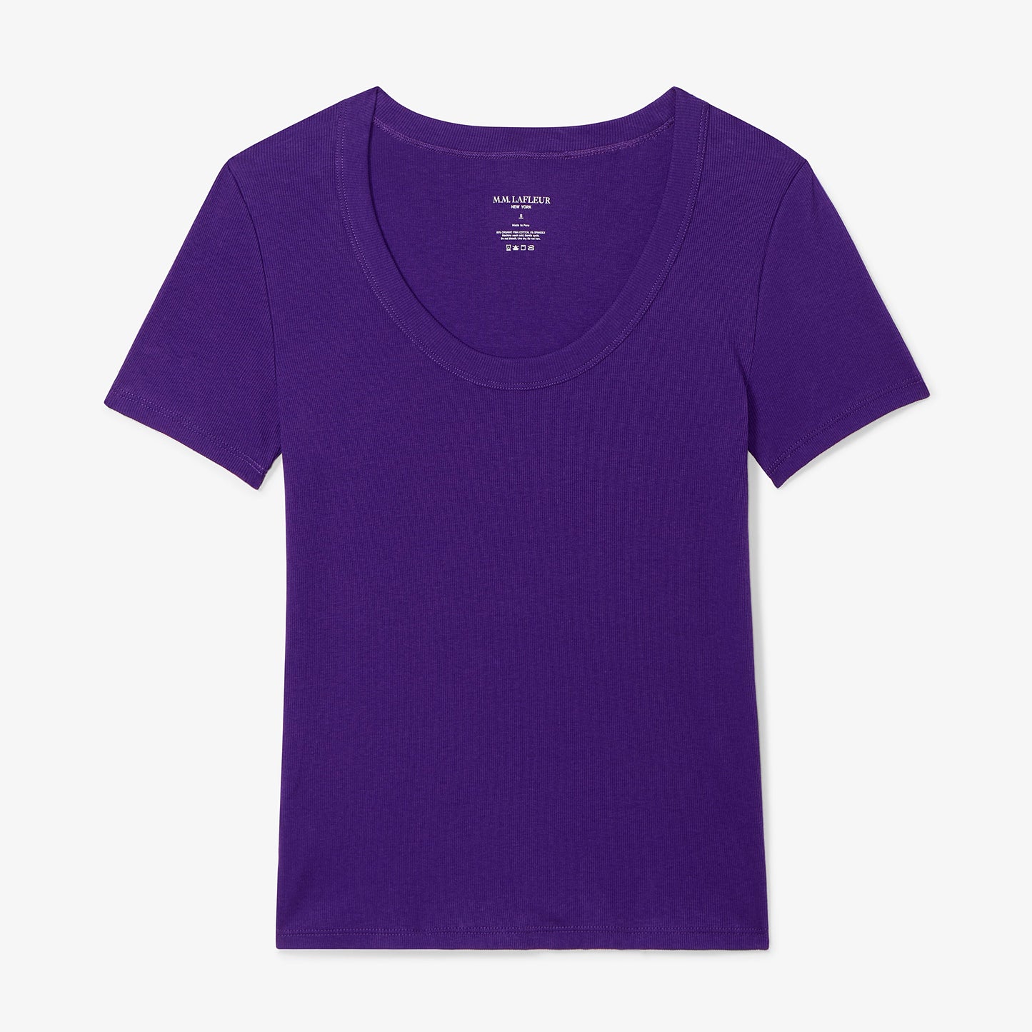 Avi Scoopneck T-Shirt - Organic Ribbed Pima Cotton :: Ube
