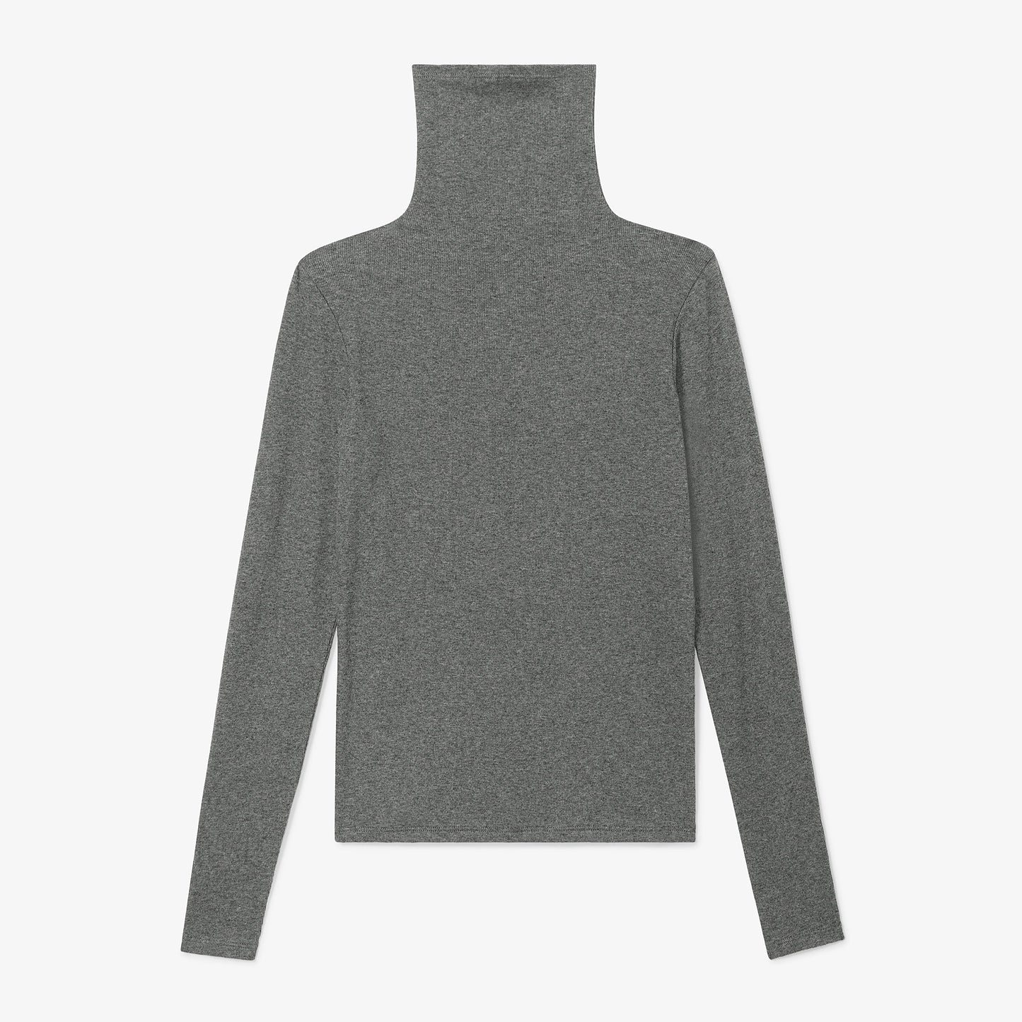 Axam Layering Turtleneck - Organic Ribbed Pima Cotton :: Charcoal