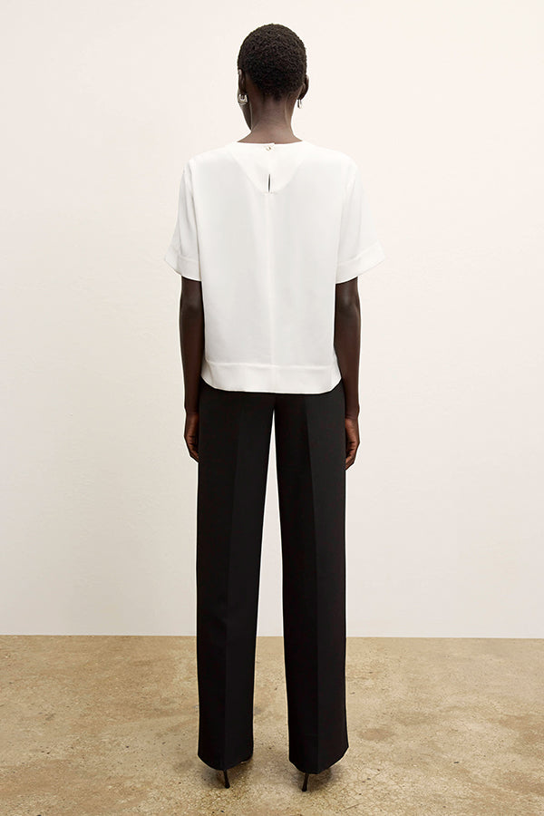 Annika Tee - Washable Silk :: Ivory
