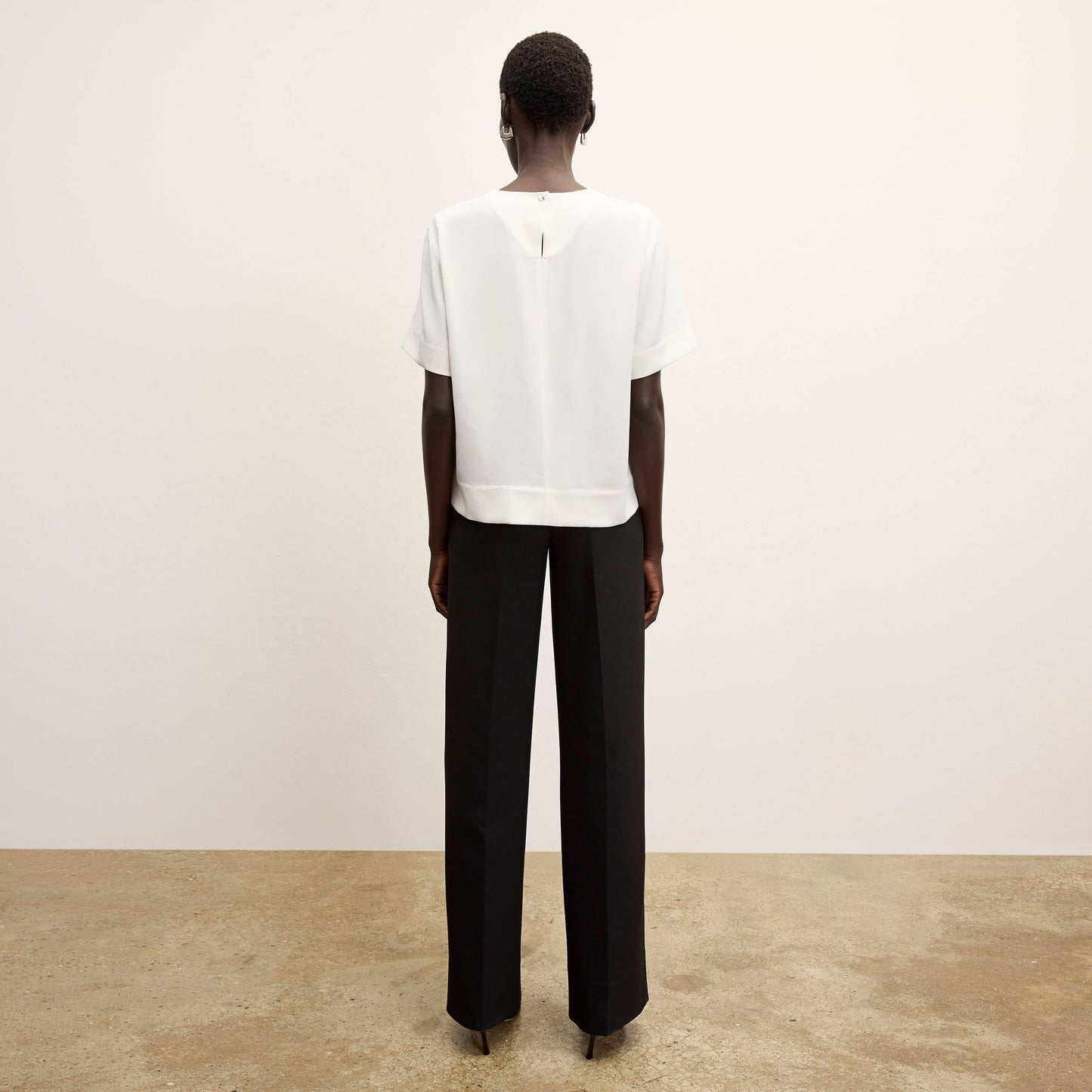 Annika Tee - Washable Silk :: Ivory