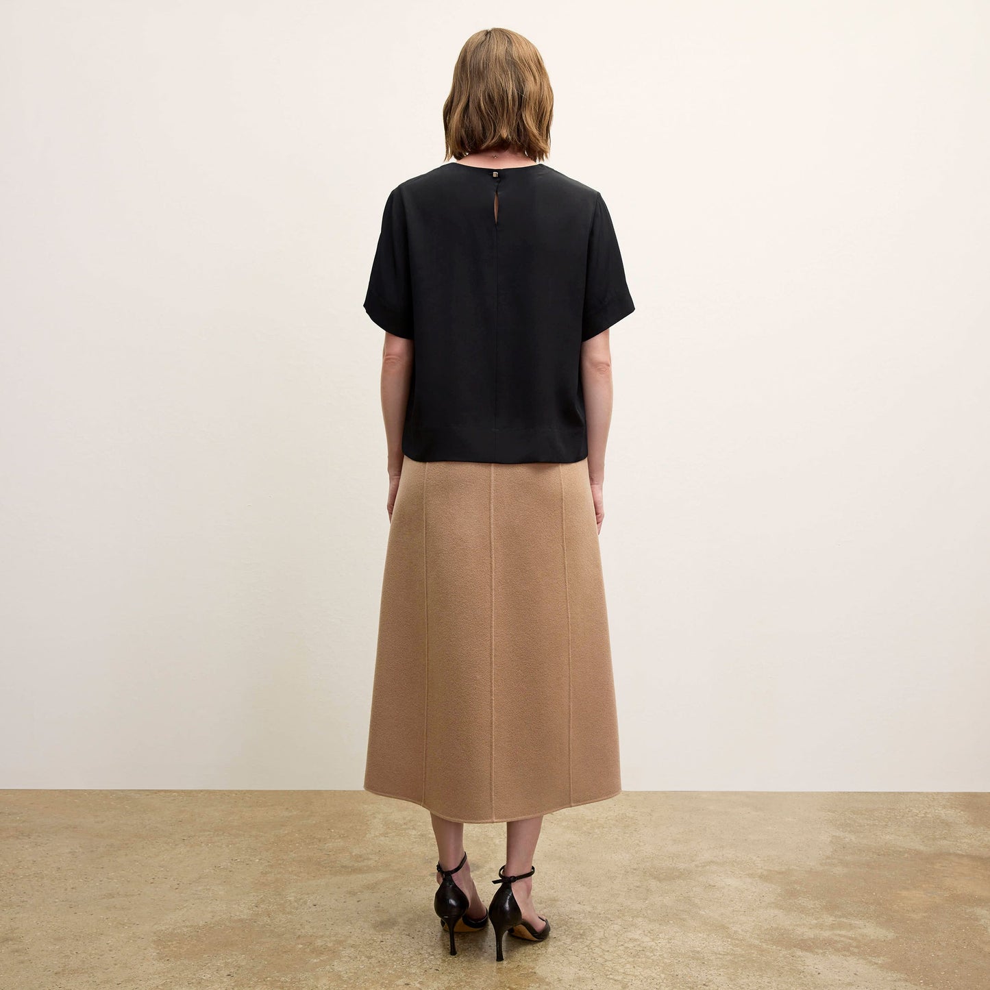 Annika Tee - Washable Silk :: Black
