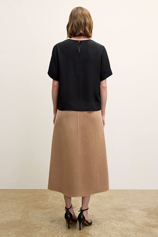 Annika Tee - Washable Silk :: Black