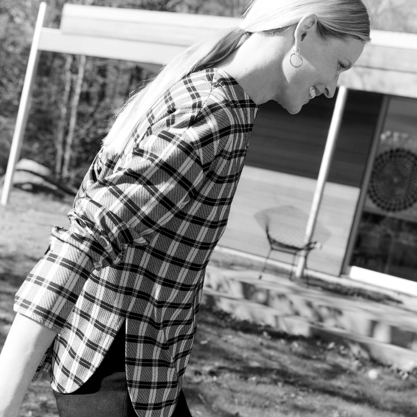 Tully Top - Knit Suiting :: Checkmate