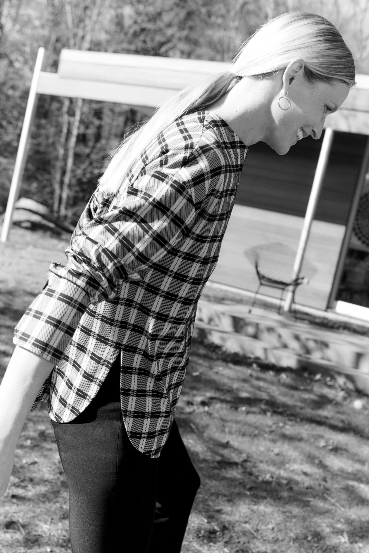 Tully Top - Knit Suiting :: Checkmate