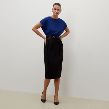 Wide Stitched Belt :: Black