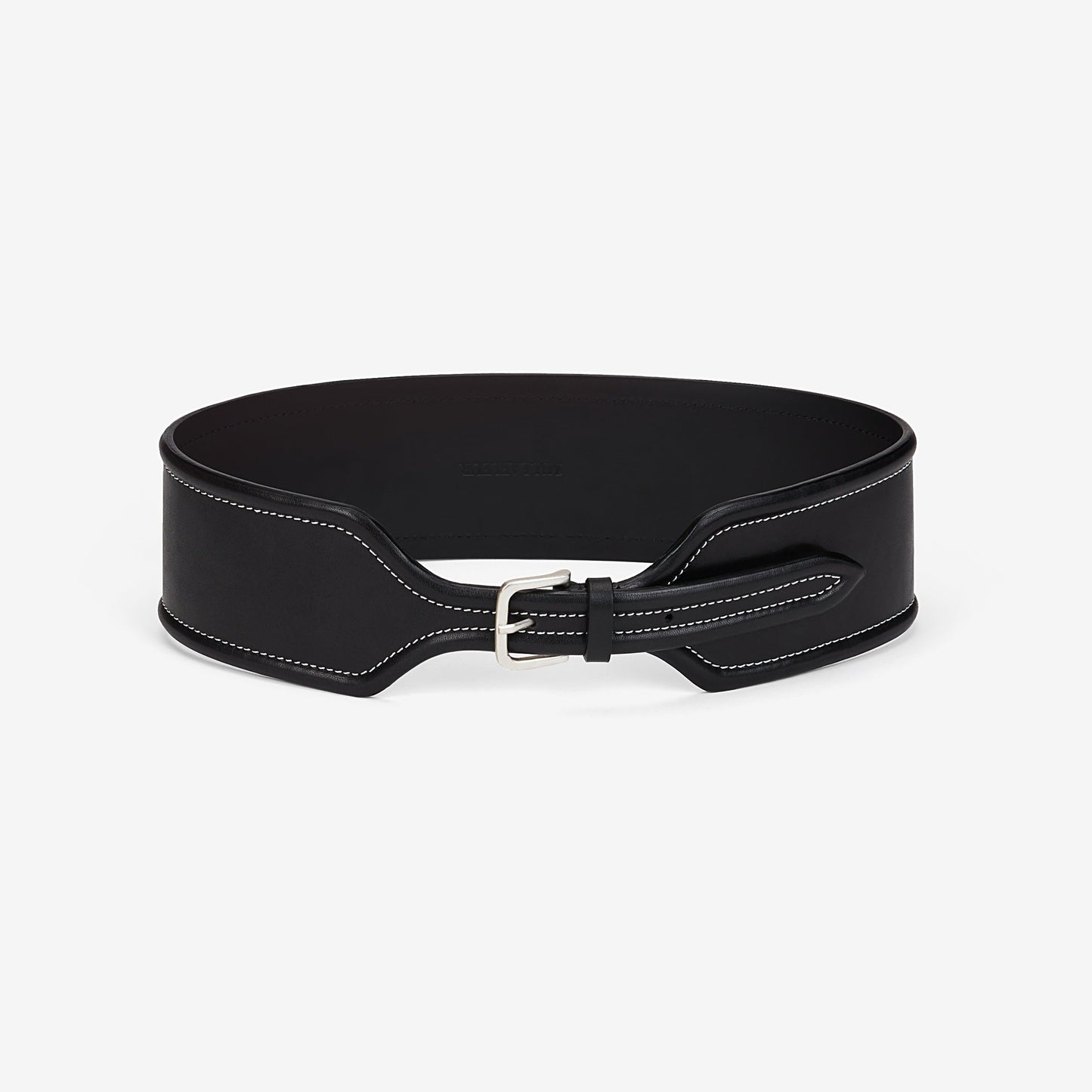 Wide Stitched Belt :: Black