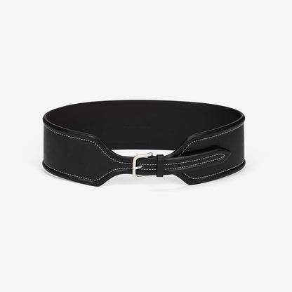 Wide Stitched Belt :: Black