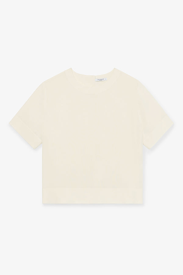 Annika Tee - Washable Silk :: Ivory
