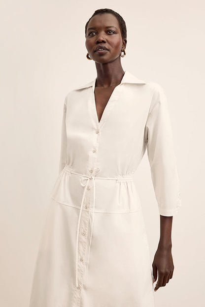 Boden Al Fresco Dress - Cotton Poplin :: Eggshell