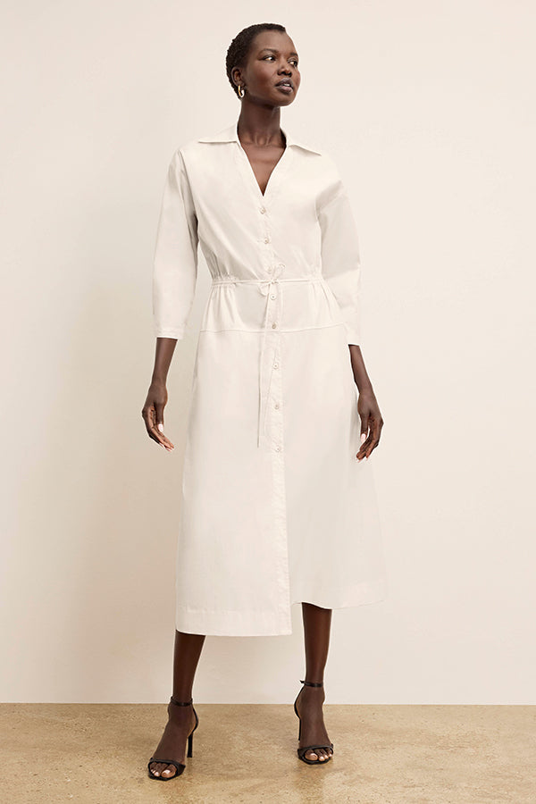 Boden Al Fresco Dress - Cotton Poplin :: Eggshell