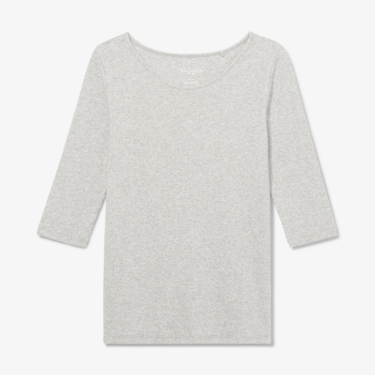Soyoung T-Shirt - Ribbed Pima Cotton :: Gray Melange