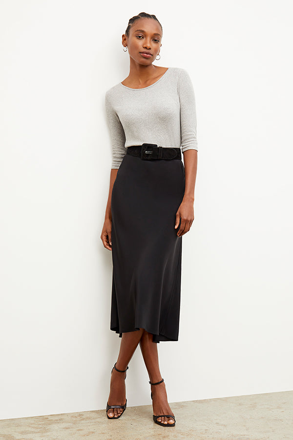 Soyoung T-Shirt - Ribbed Pima Cotton :: Gray Melange