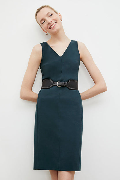 Wide Stitched Belt :: Black