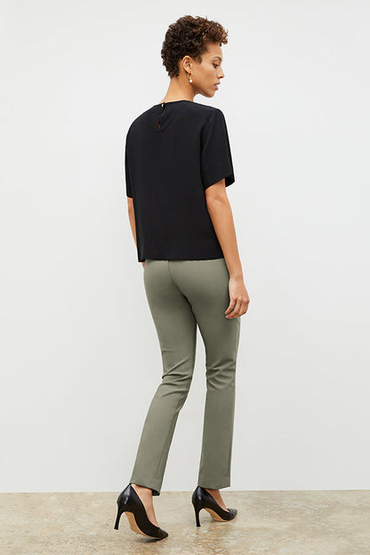 Annika Tee - Washable Silk :: Black