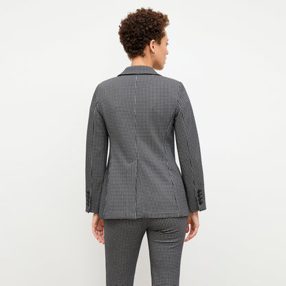 Yiyan Blazer - Stretch Houndstooth :: Black/White