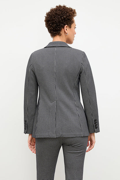 Yiyan Blazer - Stretch Houndstooth :: Black/White