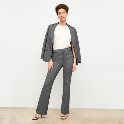 Yiyan Blazer - Stretch Houndstooth :: Black/White
