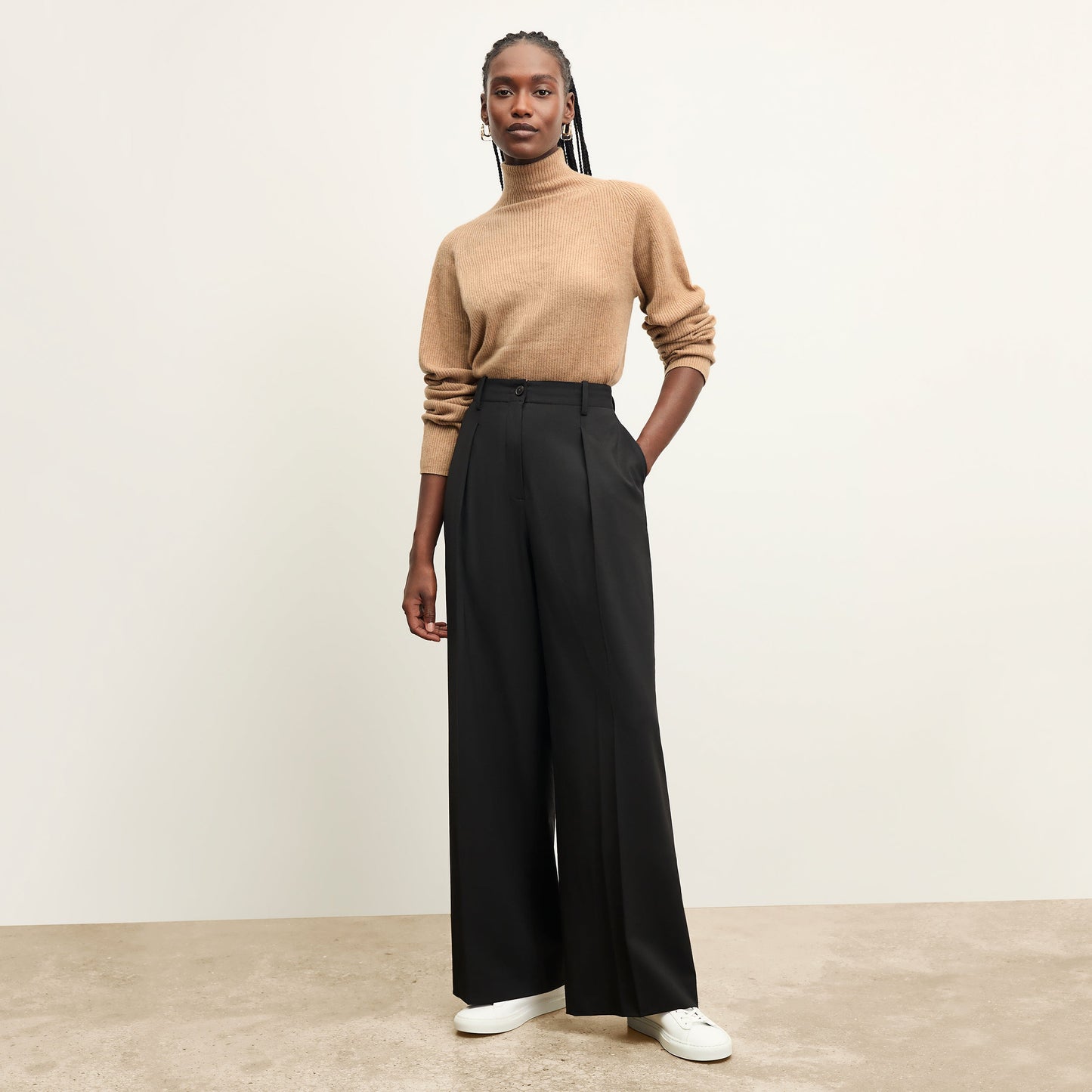 Zuri Pant - Washable Wool Twill :: Black