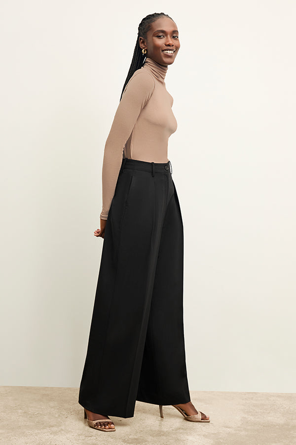 Zuri Pant - Washable Wool Twill :: Black