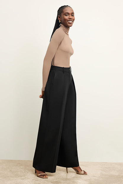 Zuri Pant - Washable Wool Twill :: Black