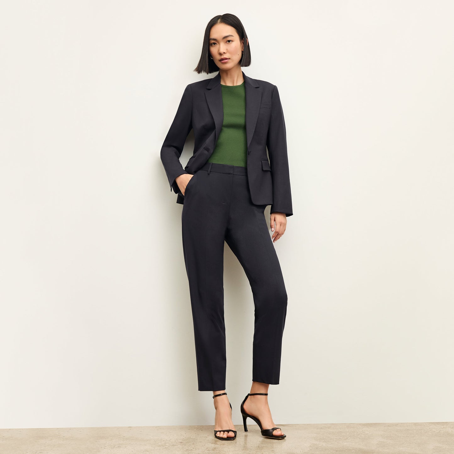 Yasmine Blazer - Wool Twill :: Dark Navy