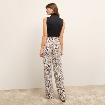 Tinsley Wide-Leg Trouser - Pebble Crepe :: Leopard Sketch