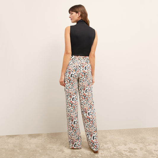 Tinsley Wide-Leg Trouser - Pebble Crepe :: Leopard Sketch