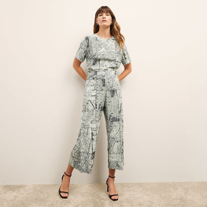 Annika Tee - Washable Silk :: Borough Print