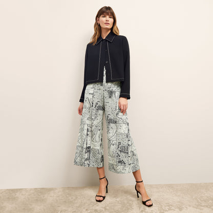 Zhou Culotte - Washable Silk :: Borough Print