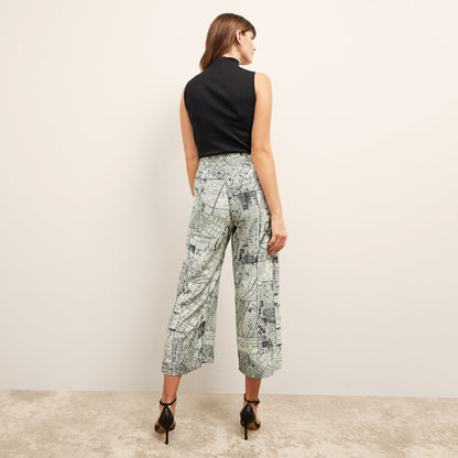 Zhou Culotte - Washable Silk :: Borough Print