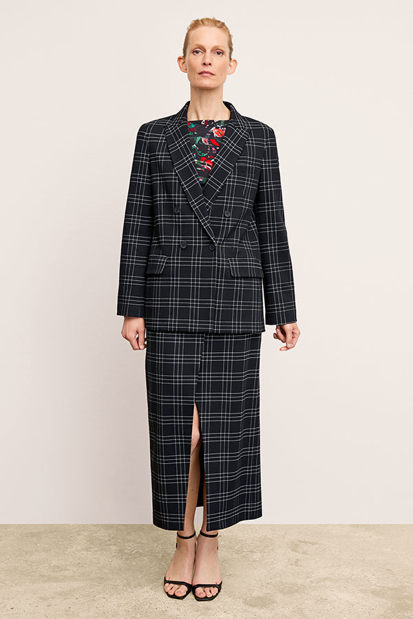Amara Skirt - Knit Suiting :: Plaid