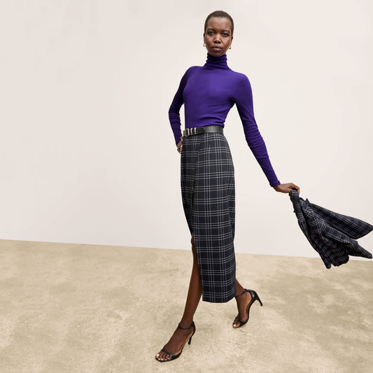 Axam Layering Turtleneck - Ribbed Pima Cotton :: Ube